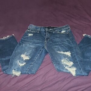 Judy Blue Ripped Indigo Boyfriend Jeans